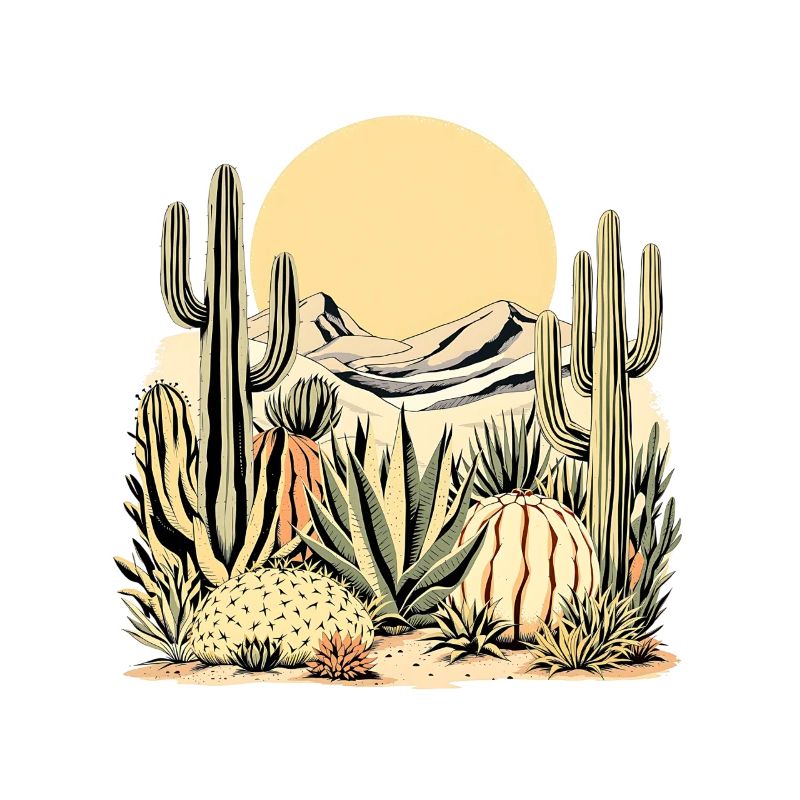 Boho Nature Cacti