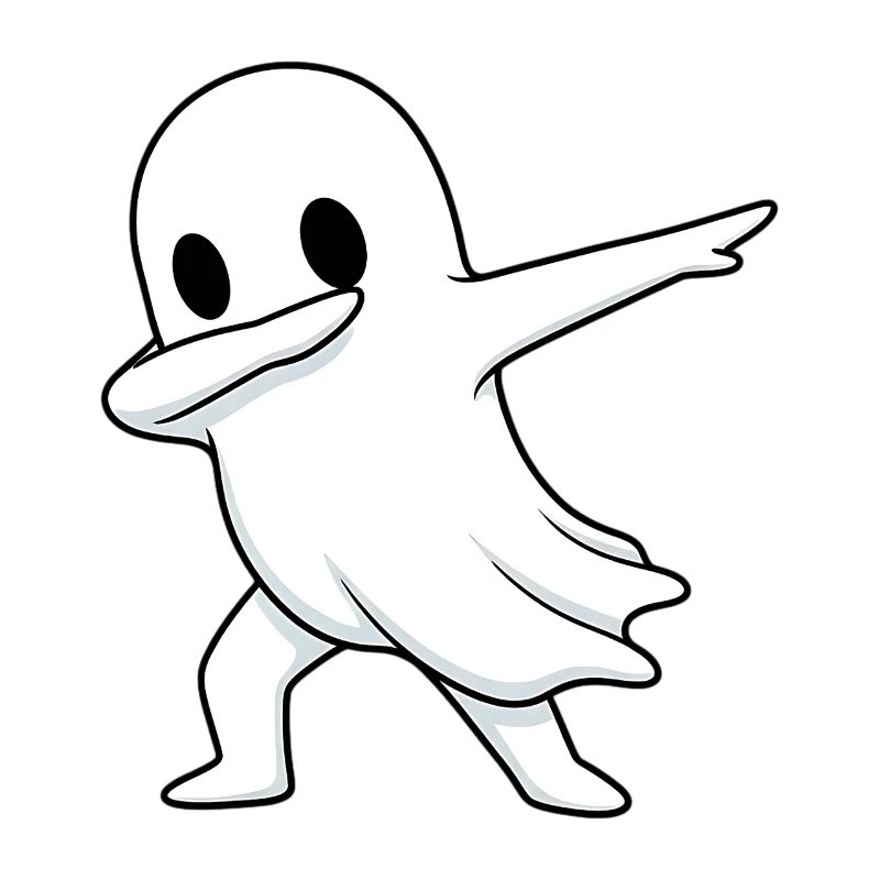 Ghost Dab Funny Halloween Design