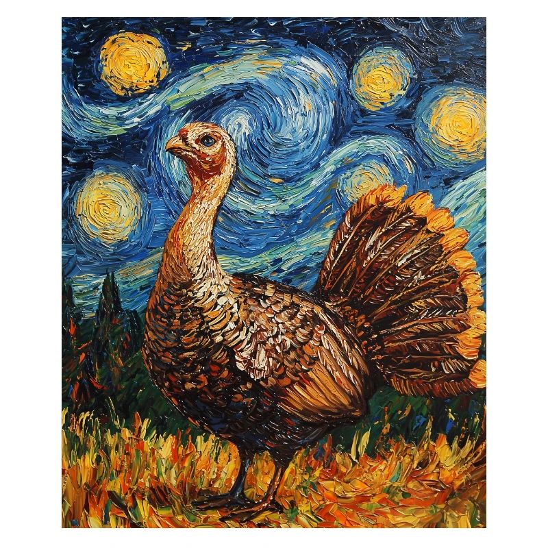 Oiseau de dinde à la Van Gogh
