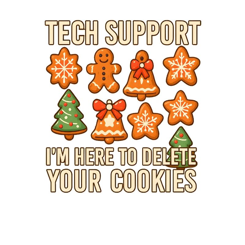 Technischer Support Cookies Humor Illustration