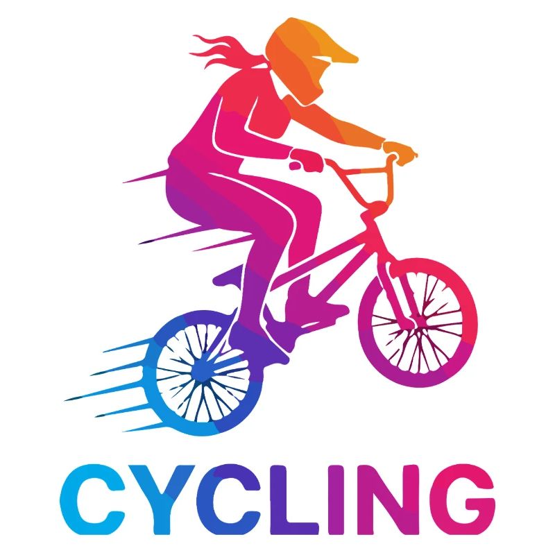 Gradient Cyclist Silhouette