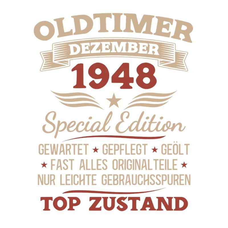 77. Geburtstag Geschenk Oldtimer Dezember 1948
