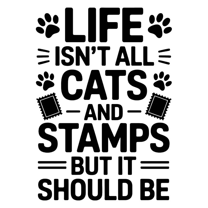 Briefmarken Spruch Katze Witz Briefmarken Geschenk