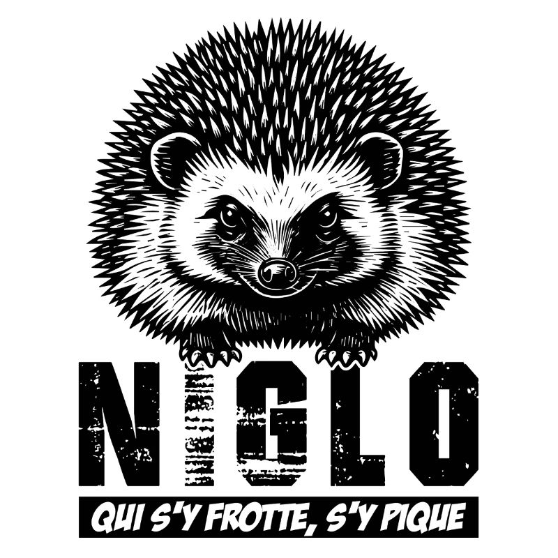 Igel – NIGLO, der sich daran reibt, wird gestochen,