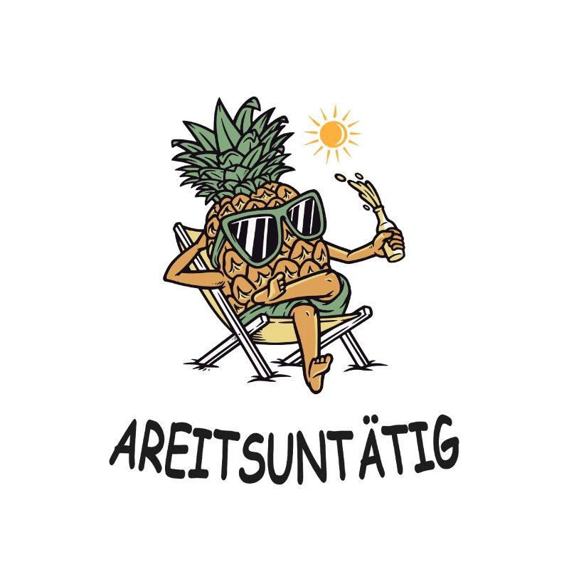 Idle – Funny pineapple in vacation mode