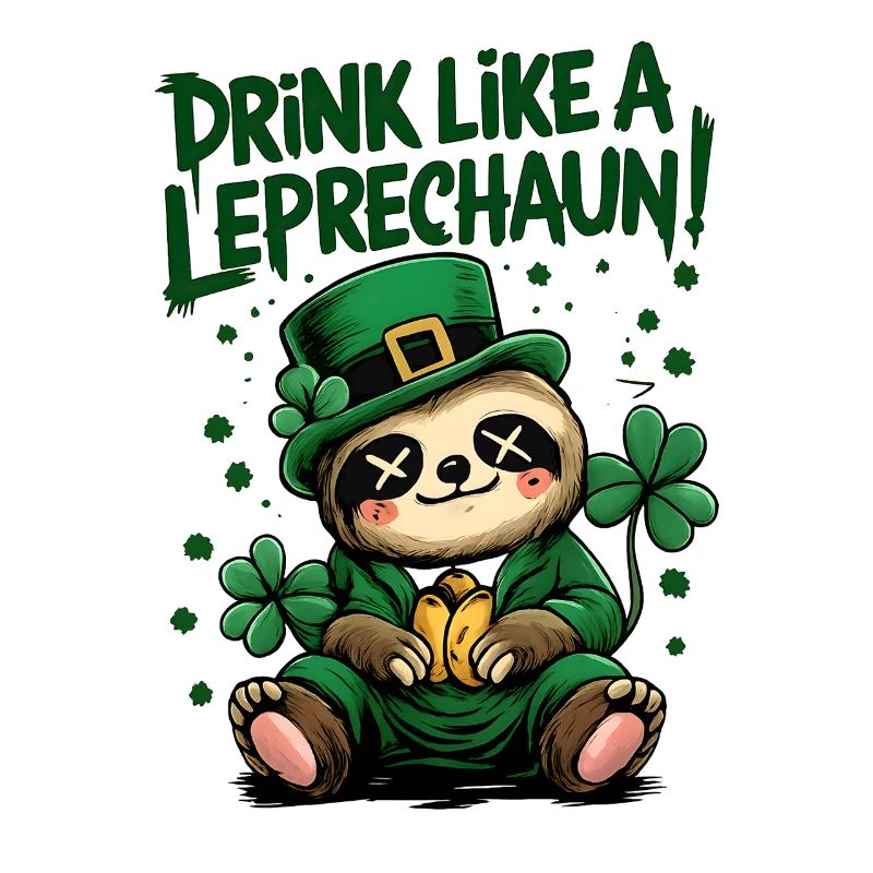 Faultier Leprechaun St. Patrick's Day Design