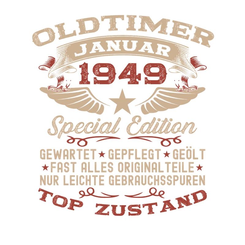 77. Geburtstag Geschenk Oldtimer Januar 1949