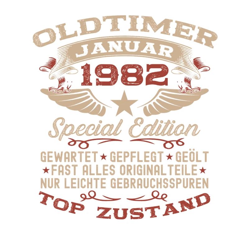 44. Geburtstag Geschenk Oldtimer Januar 1982