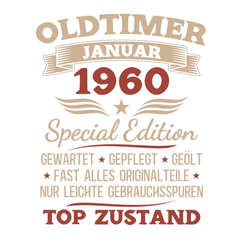 66. Geburtstag Geschenk Oldtimer Januar 1960