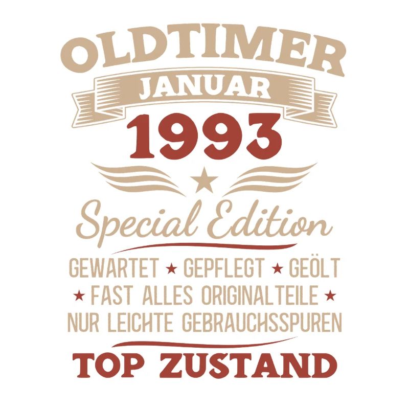 33. Geburtstag Geschenk Oldtimer Januar 1993