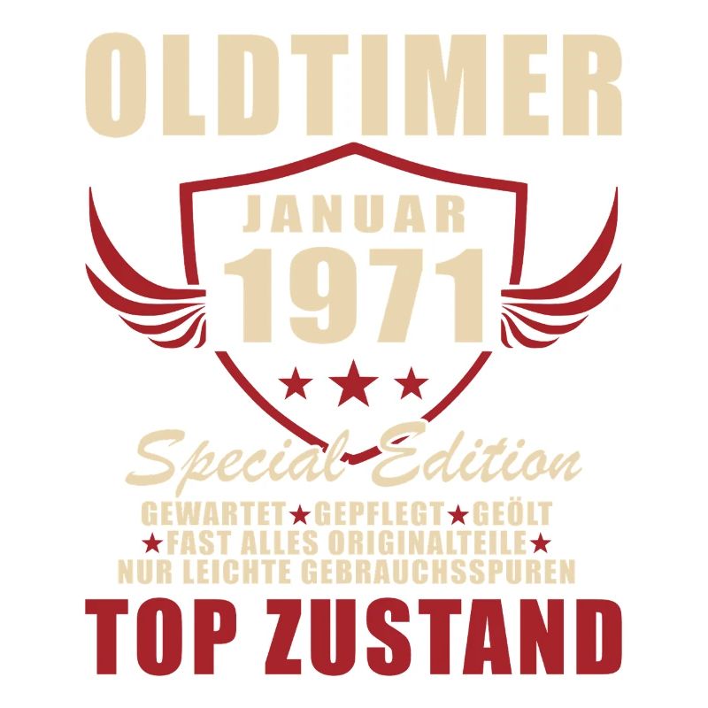 55. Geburtstag Geschenk Oldtimer Januar 1971