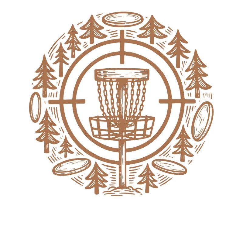 Disc Golf, panier, Disc Golf, Scène forestière