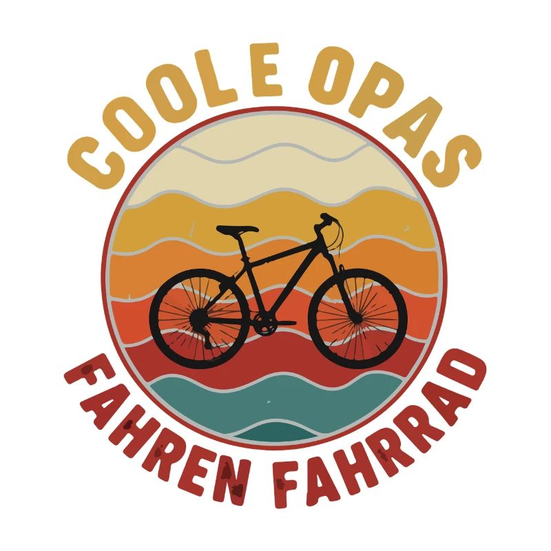 Cool grandpas riding bicycles