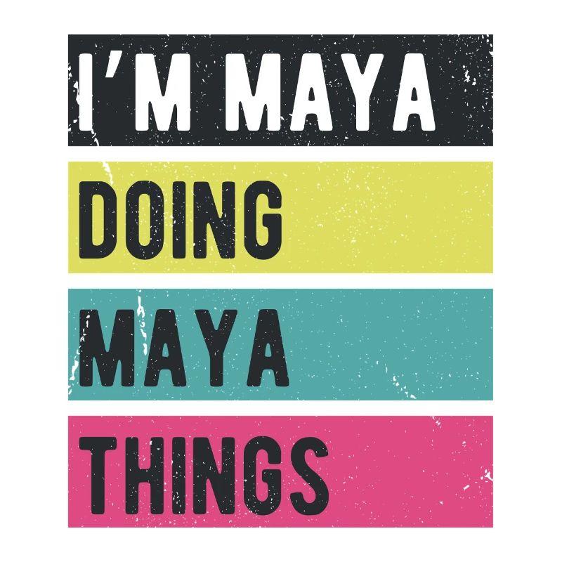Ich bin Maya und mache Maya-Dinge Retro-Farben