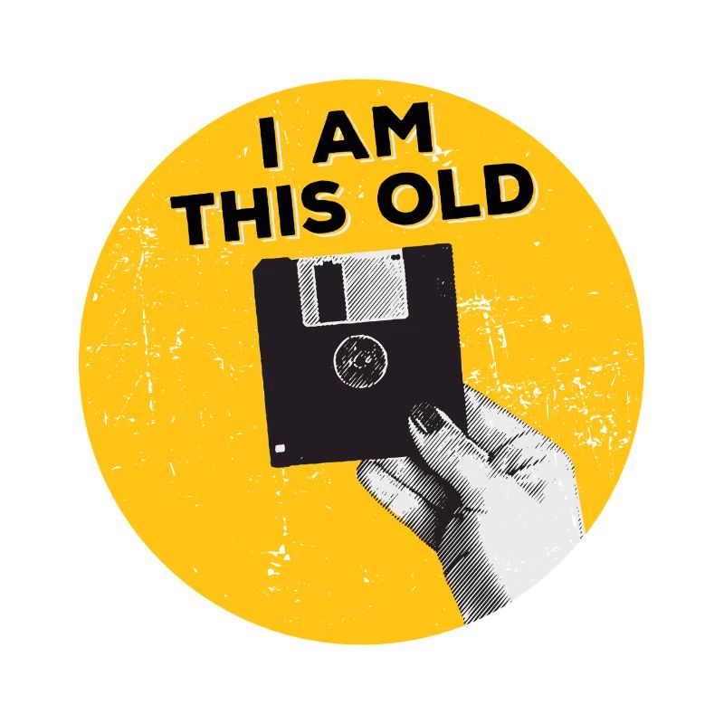 I am this old floppy disk 80s retro