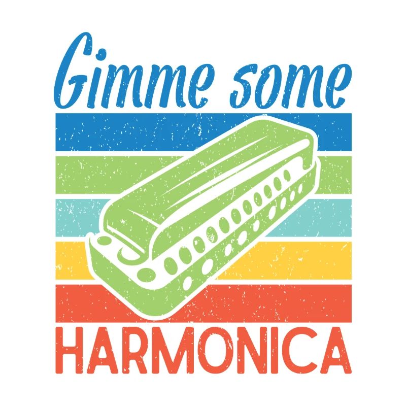 Funny Harmonica Player Gimme Some Harmonica