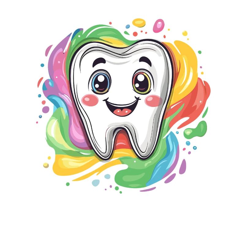 Une éclaboussure de couleur joyeuse pour les dents