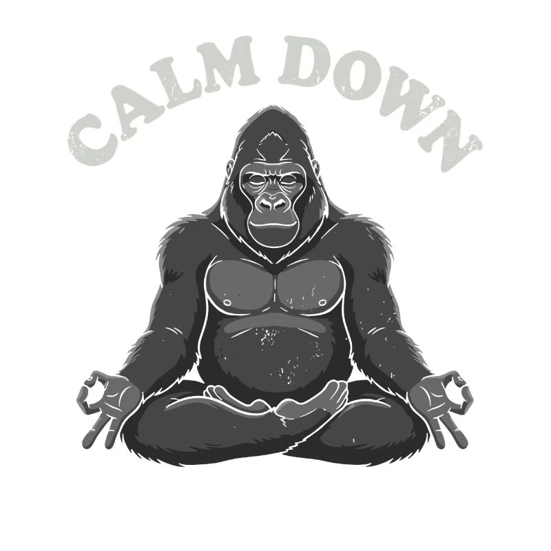 Ruhige Gorila Meditationspose