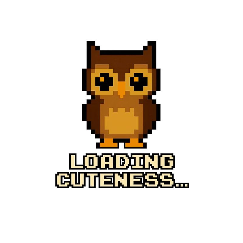 Pixel Eulen Loading Cuteness