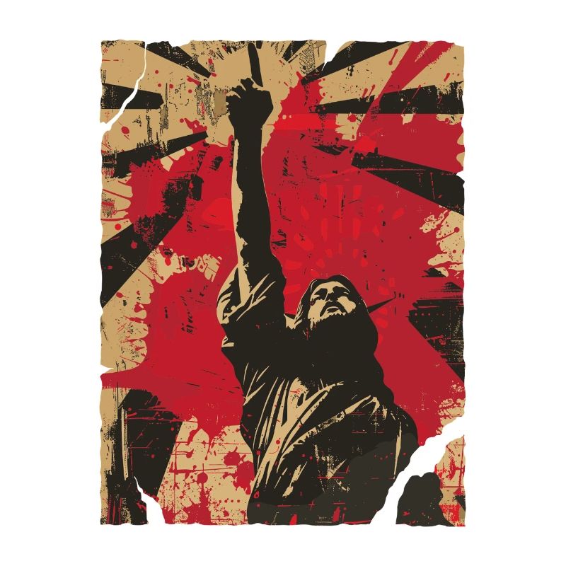 Aufstehende Faust Protest