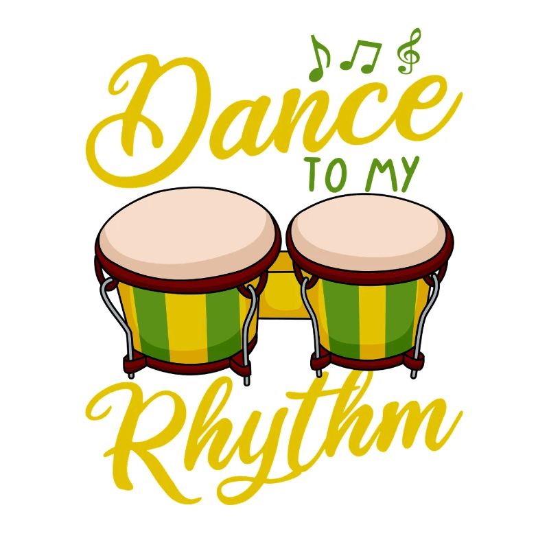 Dance To My Rhythm Design coloré de bongo