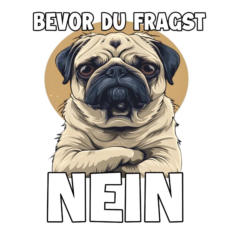 Mops Hundehalter Geschenk süßes Mops Gassi T