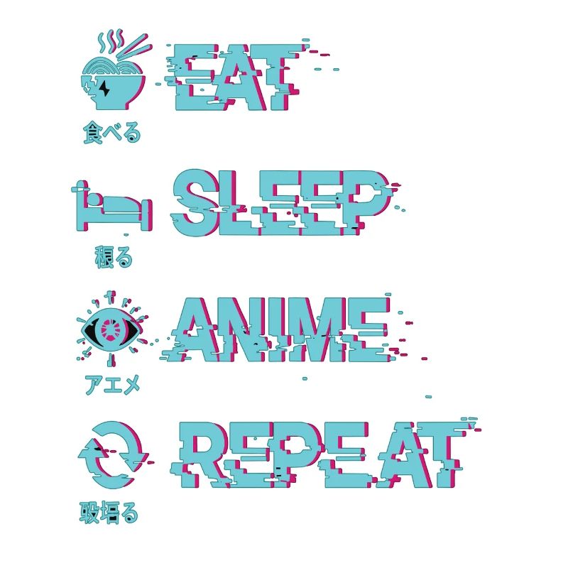 MANGER DORMIR ANIME RÉPÉTER