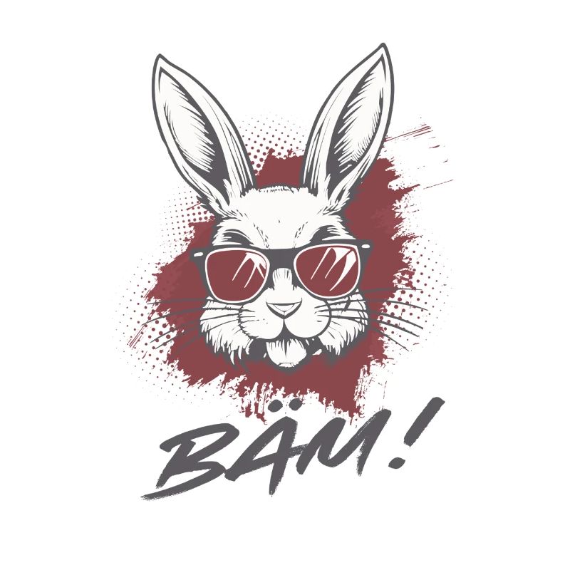 Cool Bunny BÄM Funny Statement Design