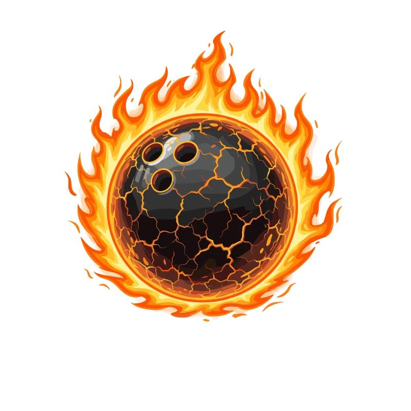 Boule de bowling en lave