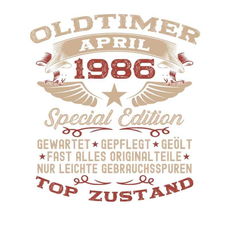 40. Geburtstag Geschenk Mann Oldtimer April 1986