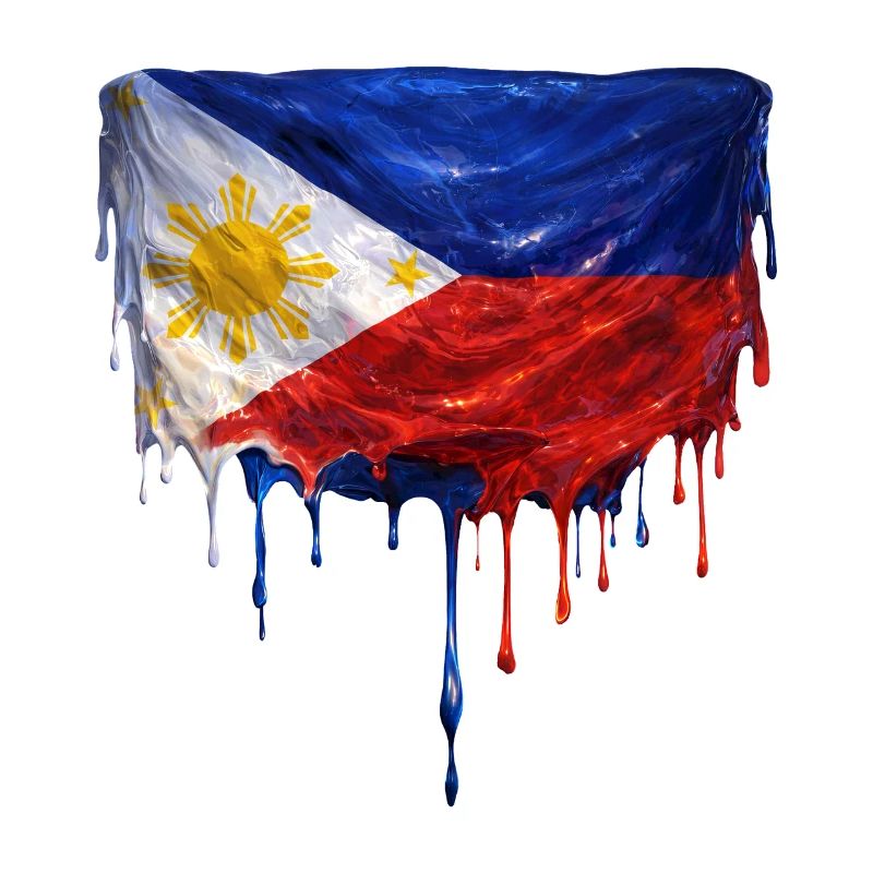 Philippines Flag Drop Art