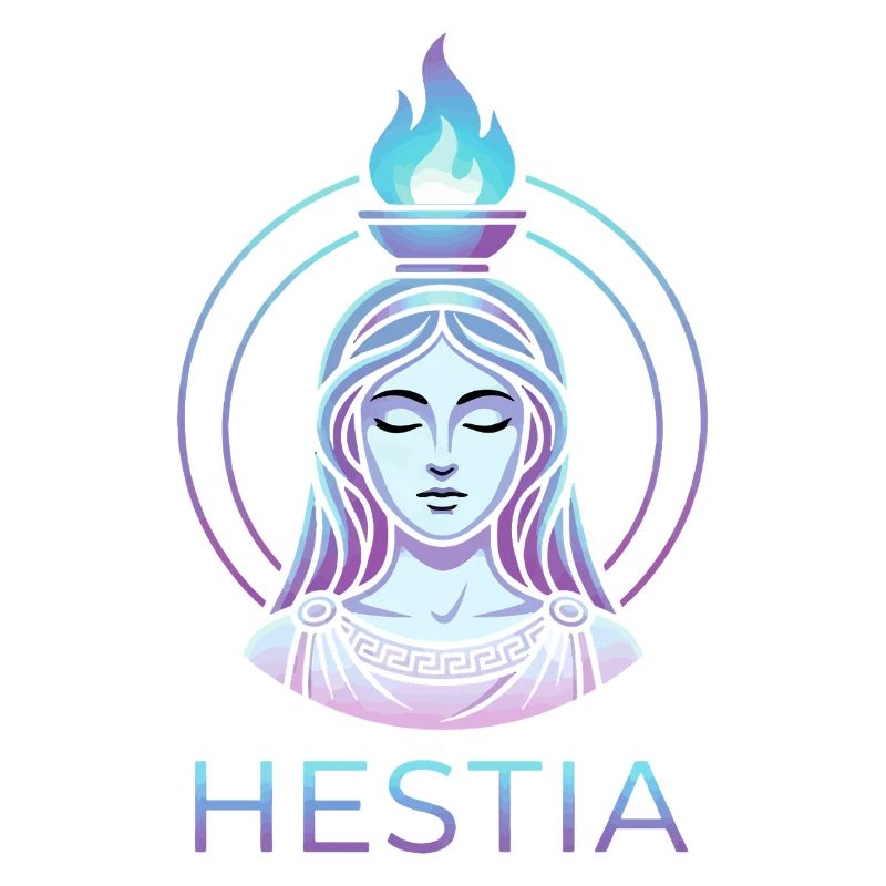 Illustration de la déesse du feu Hestia
