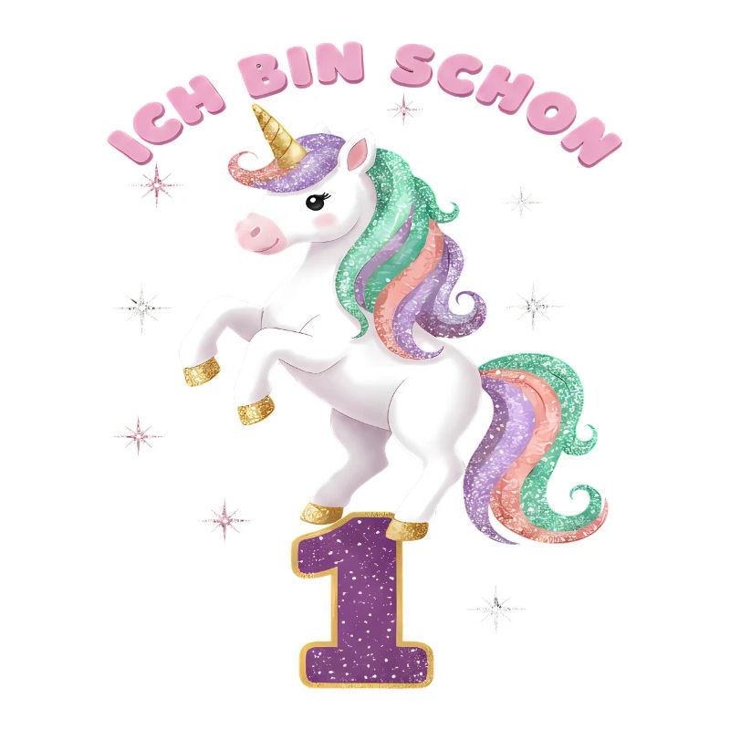 2. Geburtstag Einhorn Mädchen Ich bin schon 2