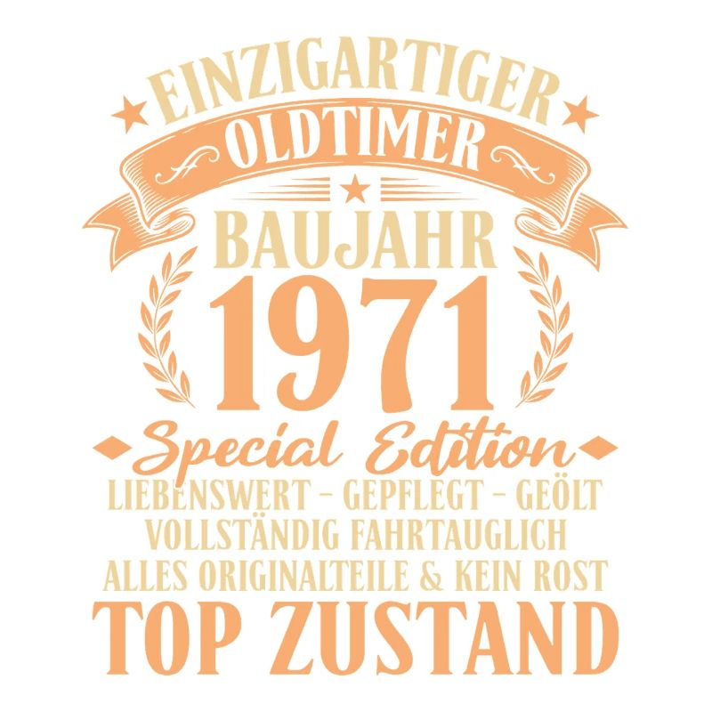 1971 Baujahr Oldtimer 55. Geburtstag Geschenkidee