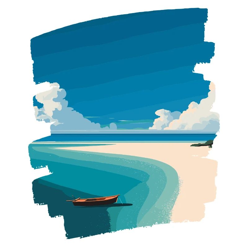 Beach Sea Palm Trees