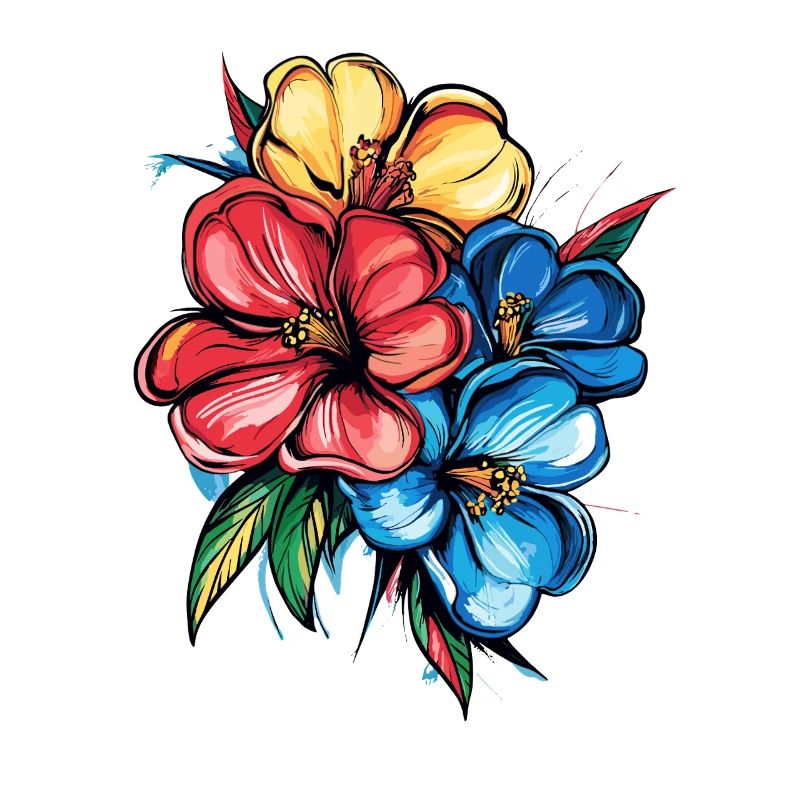 Explosion de l’hibiscus tropical
