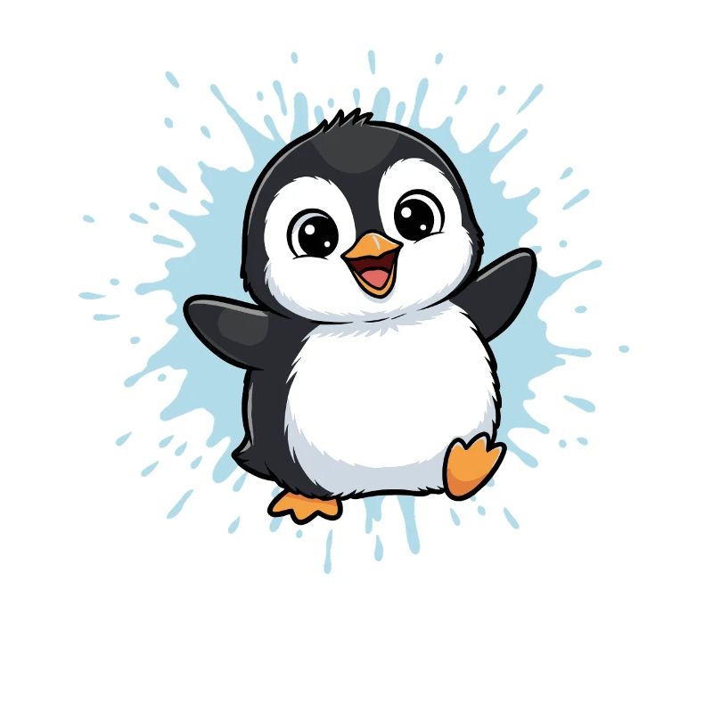 Colorful Penguin Splash
