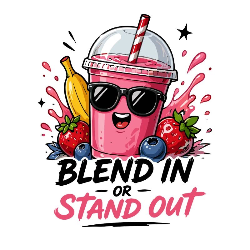  Blend In Or Stand Out Cooler Smoothie Spruch Mit