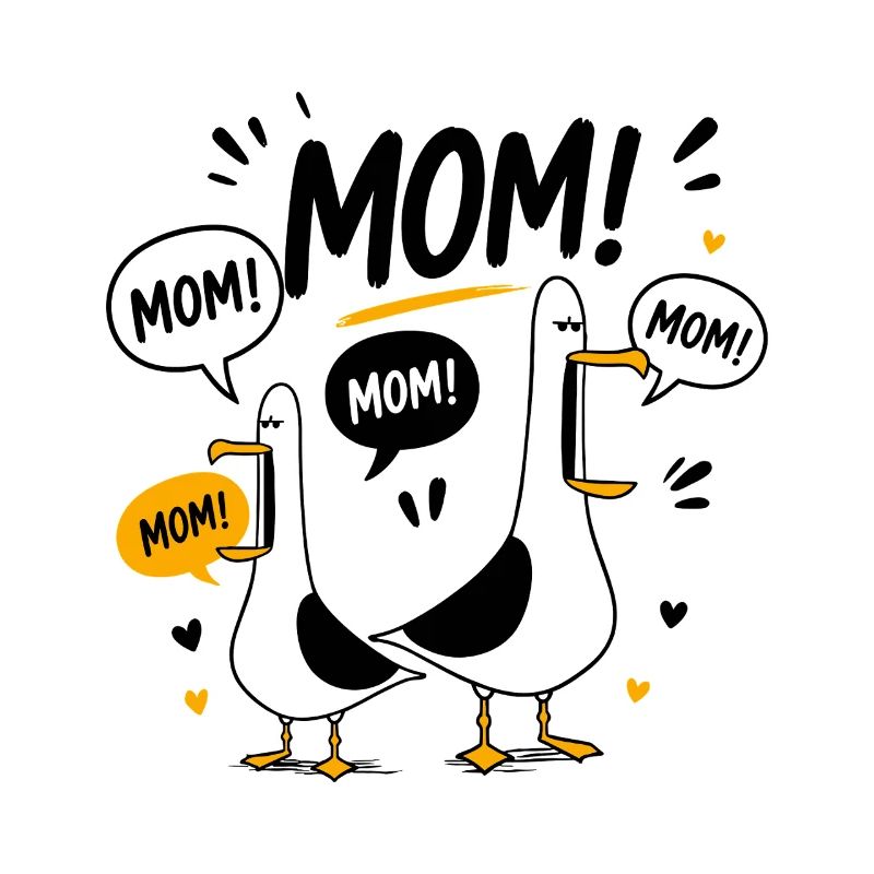 Lustige Möwen-Mama-Muttertag-Mama-Möwen