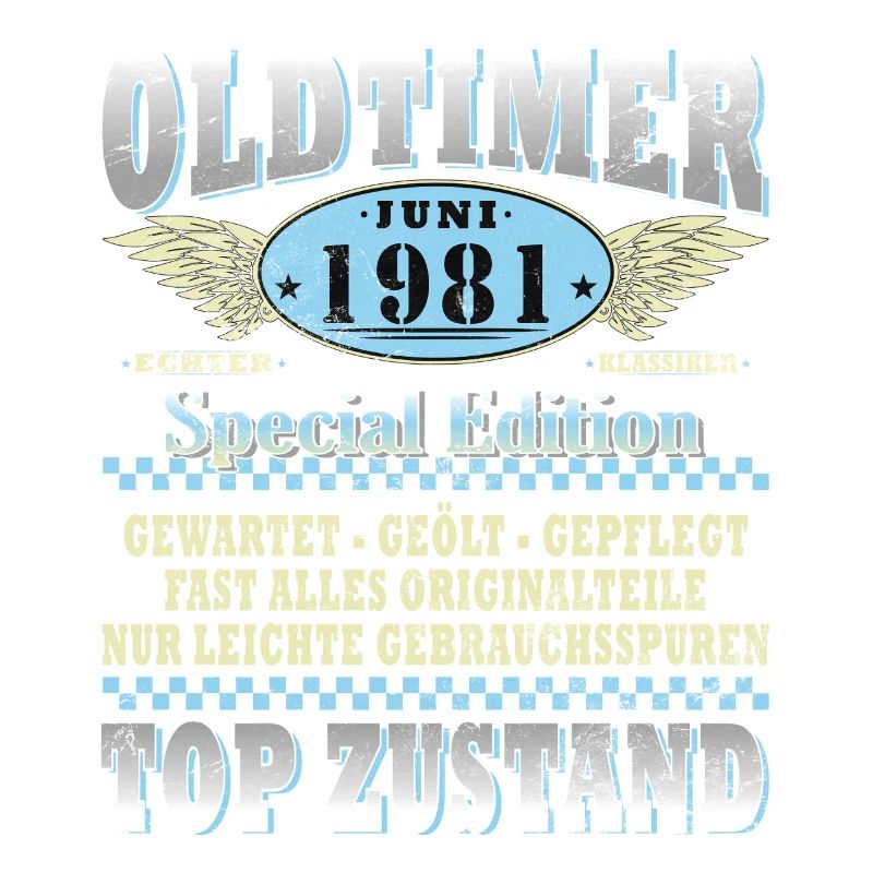 45. Geburtstag Geschenk Mann Oldtimer Juni 1981