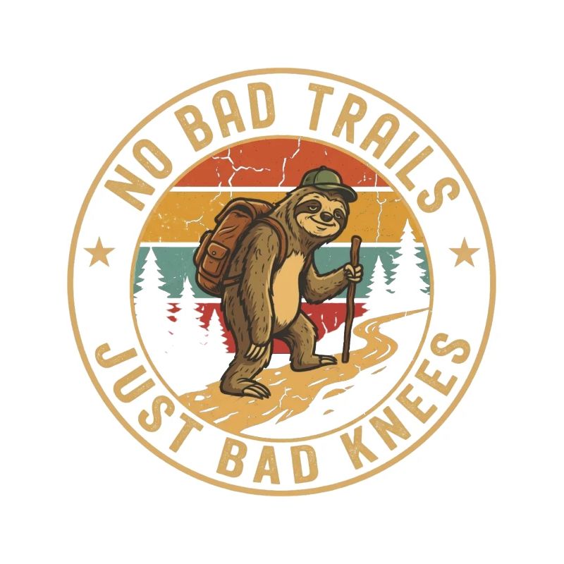 No Bad Trails Sloth Hiking Tee