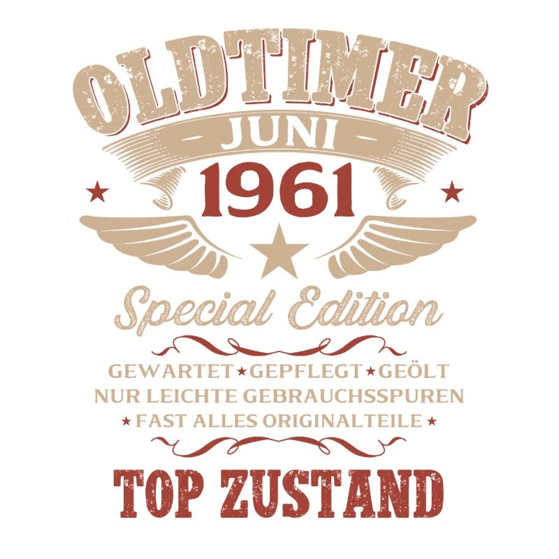 65. Geburtstag Geschenk Mann Oldtimer Juni 1961