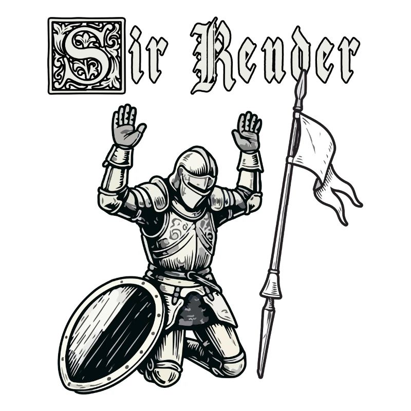 Ren Faire Medieval Sir Render Surrender Funny