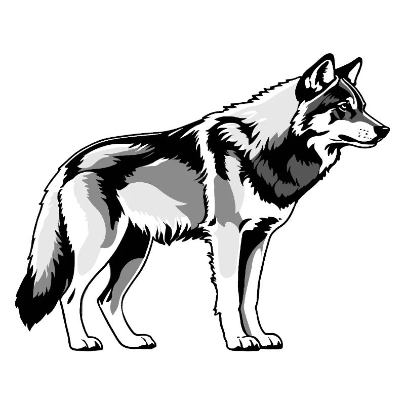 Loup - Conception de chien mignon