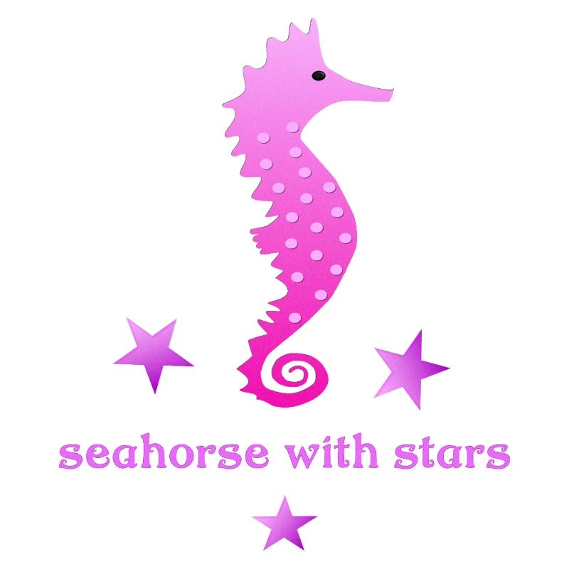 rosa Seepferdchen mit Sternchen