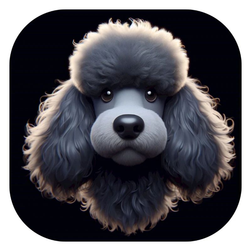 Poodle in animation style