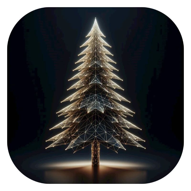 Arbre de Noël Polygones Sapin Clair