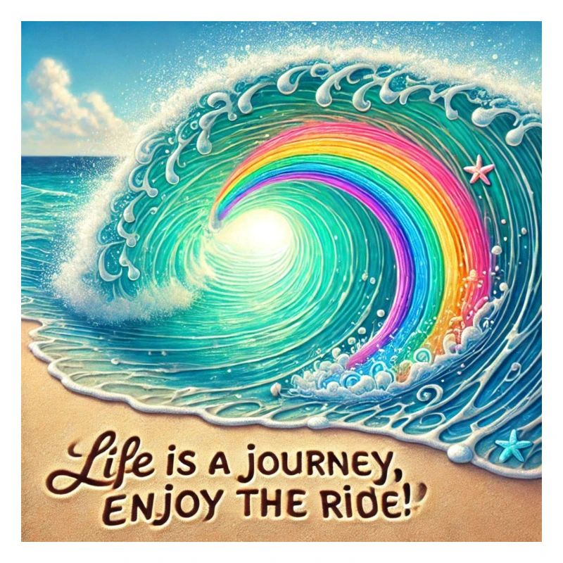 Wave Journey Rainbow Swirl