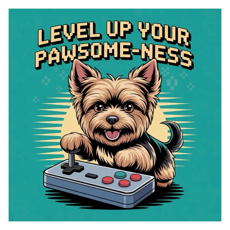 Chien de jeu mignon avec motif rétro