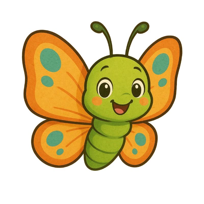 Conception de dessin animé papillon